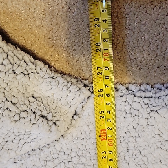 White with Black Sherpa Sweatshirt - Picture 4 of 4